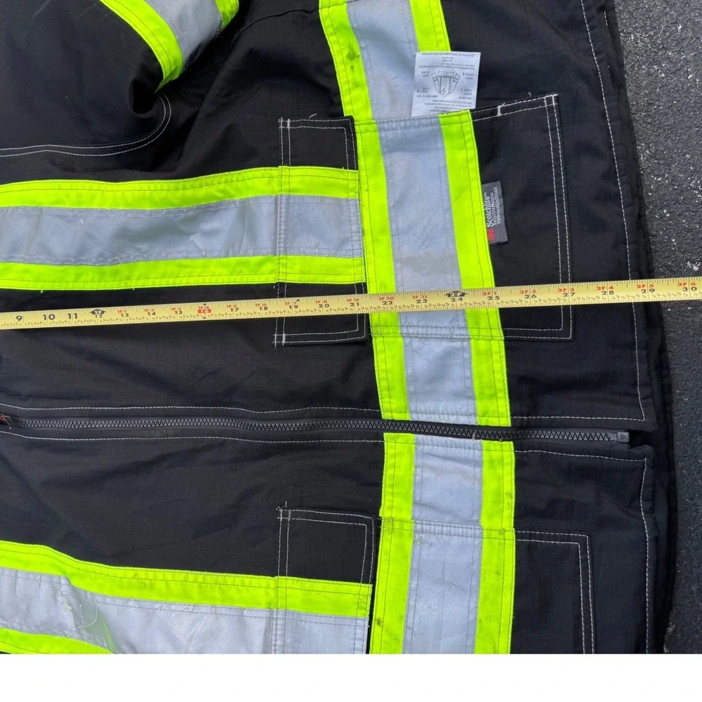 Work King Mens Black High Vis Reflective Ripstop‎ Work Jacket 2XL S18711 Class 1